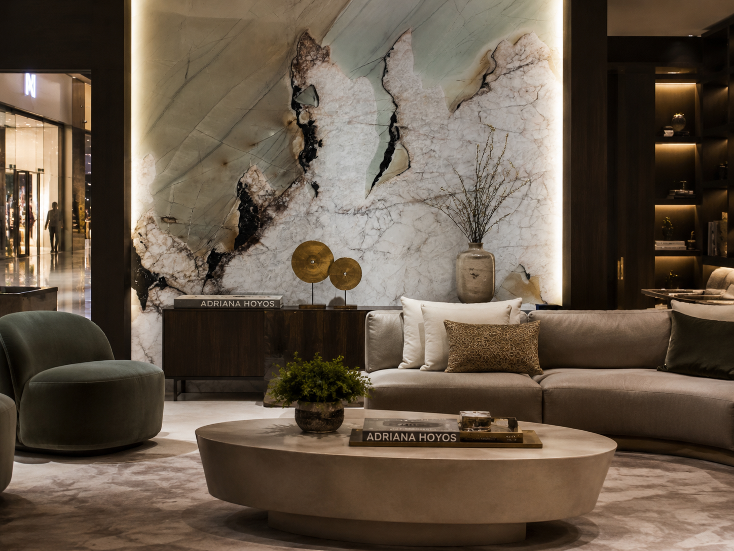 Bonsai Crystal quartzite luxury lounge, shopping mall